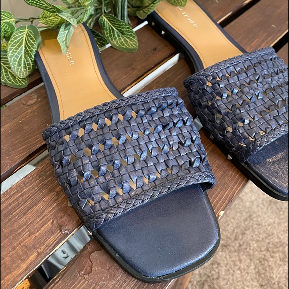Marc Fisher Studded Weaved Flat Slides - Picture 6 of 10